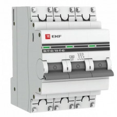 Ekf proxima автомат 3p 25а (с) 4.5ka mcb4763-3-25с-pro ba 47-63