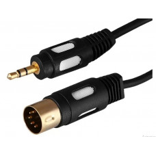 Шнур din 5pin-stereo Rexant 3.5мм d1.5м(gold) 17-2502