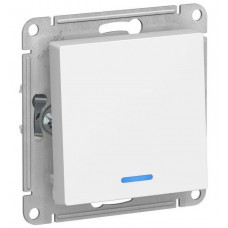Выключатель Schneider Electric Atlas 1-клавишный с индикацией без рамки белый