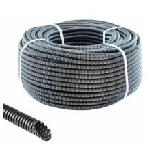 Труба ПВХ Ecoplast гофрированная d16 10м с зондом 20116-10в черная