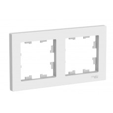 Рамка Schneider Electric Atlas белая 2-я универсальная atn000102