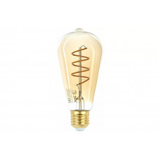 Филаментная лампа Эра f-led st64 e27 7w 824 spiral gold б0047665