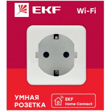 Розетка EKF умный дом wi-fi белая rcs-1-wf