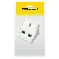 Переходник сетевой Proconnect квадрат белый 11-1011-9