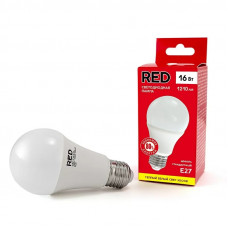 Лампа Red а60 16w e27 3000k матовая теплый свет