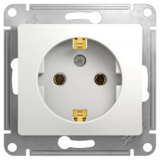 Розетка Schneider Electric 1-я 2 контакта без рамки белая