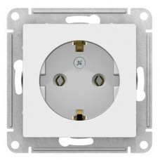 Розетка AtlasDesign 1-я без рамки белая