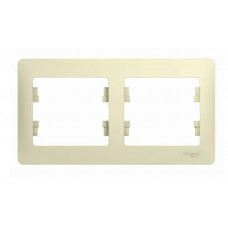 Рамка Schneider Electric Glossa бежевая 2-я gsl000202