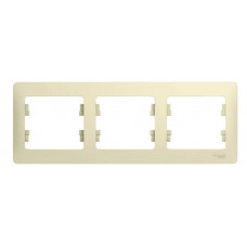 Рамка Schneider Electric Glossa бежевая 3-я gsl000203