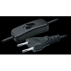 Шнур с вилкой+выкл.1.7м 2х0.5 черн.navigator 61720