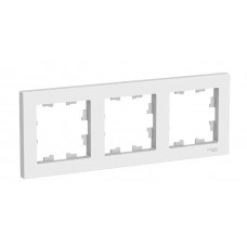 Рамка Schneider Electric Atlas белая 3-я универсальная atn000103