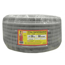 Труба ПВХ Ecoplast гофрированная d20 50м с зондом 10120-50в